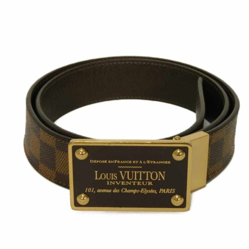 Louis Vuitton Sangle Aventurier Damier Canvas Taiga Leather Belt